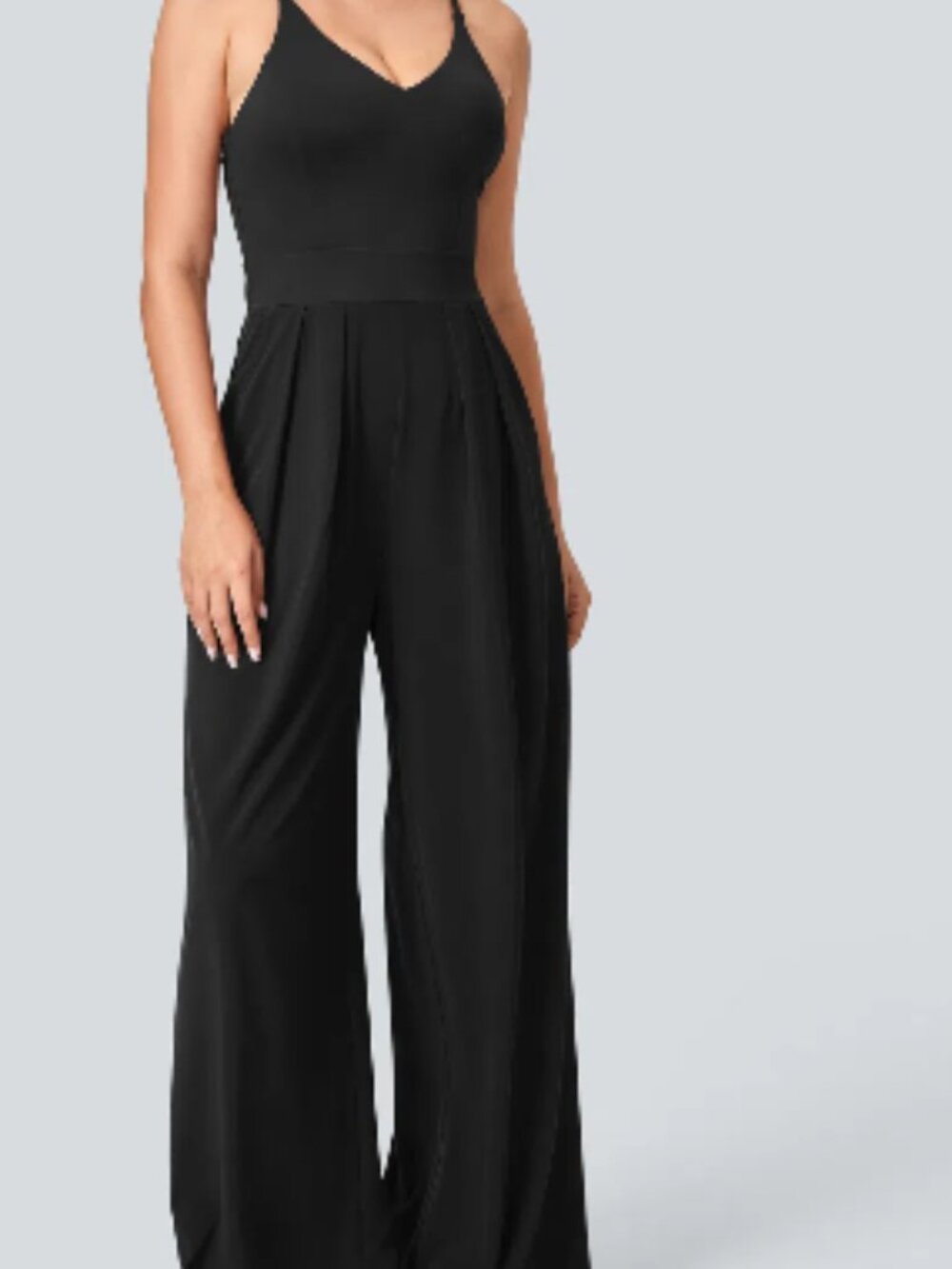 Halara Jumpsuit - Backless/ pockets/ Wide Leg (S)